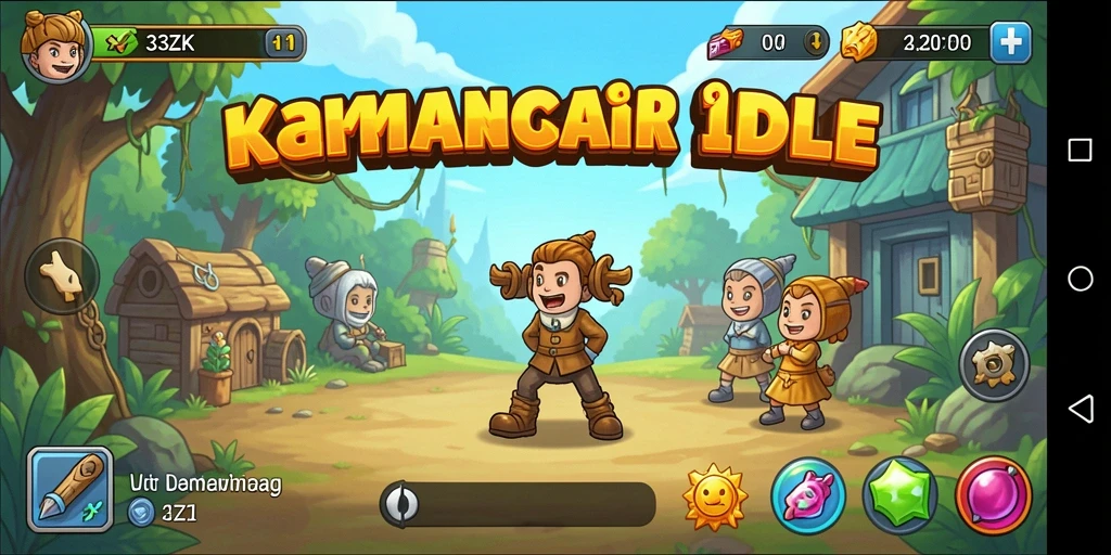 Tampilan gameplay <strong>33ZK</strong> yang menarik dengan elemen Idle yang seru.