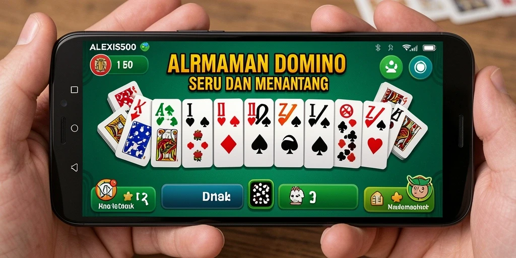 Cuplikan gameplay ALEXIS500 yang menampilkan pemain bersaing di meja Domino.