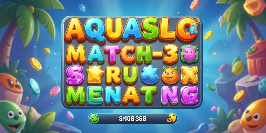 Tampilan gameplay seru dari AQUASLOT yang penuh warna.