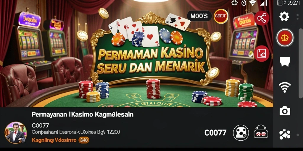 Tampilan menarik dari gameplay Kasino di C0077.