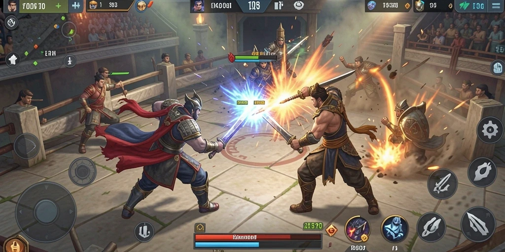 Gameplay F08 yang mendebarkan dengan pertarungan yang intens.