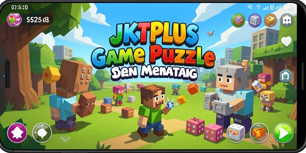 Gameplay seru JKTPLUS dengan berbagai tantangan puzzle.