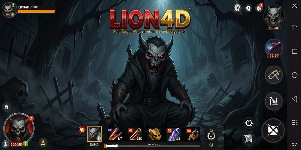 Screenshot gameplay LION4D menampilkan atmosfir menyeramkan dan momen ketegangan yang mendebarkan.