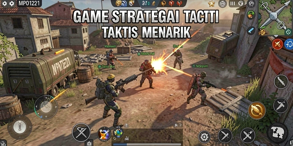 Screenshot gameplay MPO1221 menampilkan strategi taktis yang mendebarkan.