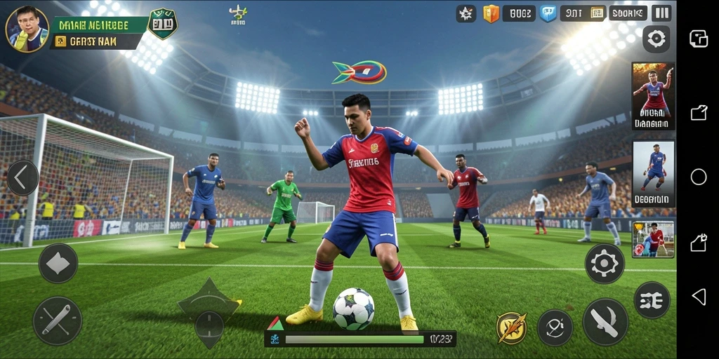 Tampilan gameplay MPOID menampilkan aksi olahraga yang seru dan menarik.
