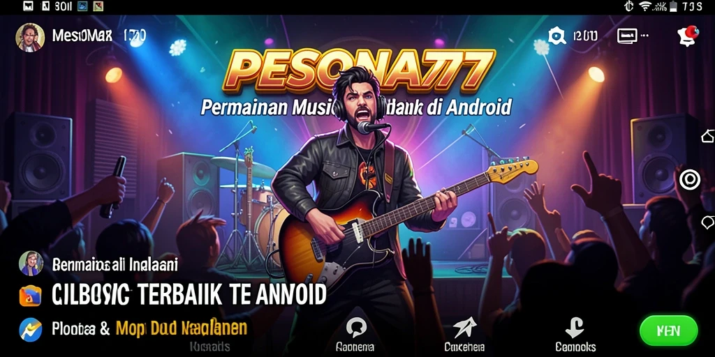 Tampilan gameplay PESONA77 dengan berbagai pilihan lagu dan mode permainan.