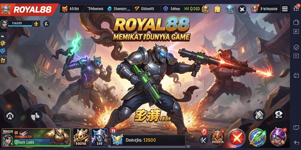 Screenshot gameplay <strong>ROYAL88</strong> yang menampilkan aksi pertarungan yang seru.