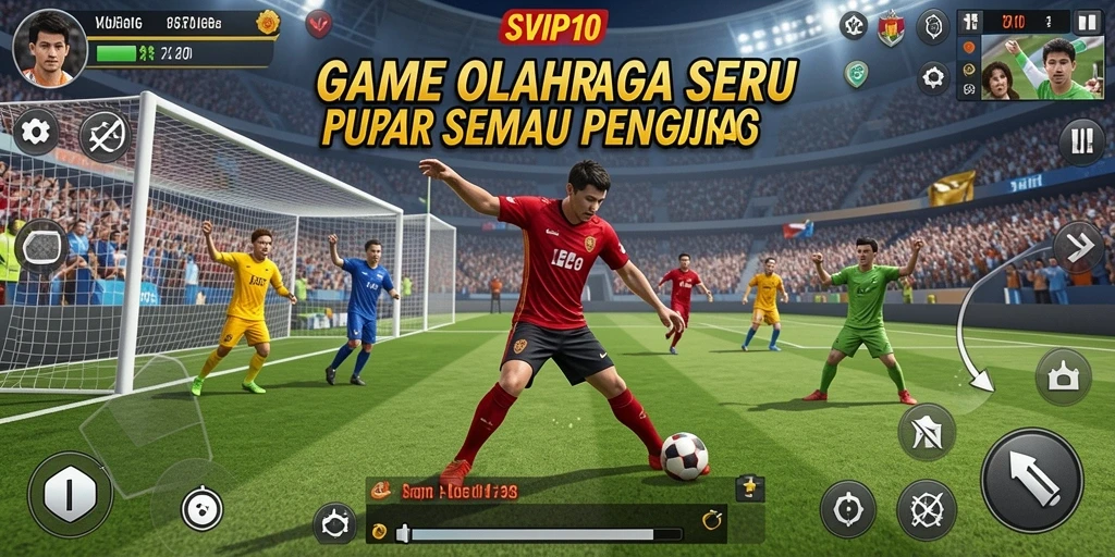 Screenshot gameplay SVIP10 yang menunjukkan aksi seru dalam pertandingan olahraga.