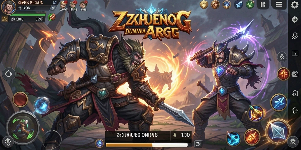 Tampilan seru pertempuran epik dalam ZK6 ARPG.
